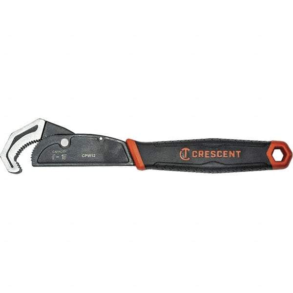 Crescent - 12" Steel Automatic Adjustable Pipe Wrench - 1-1/2" Pipe Capacity - Eagle Tool & Supply