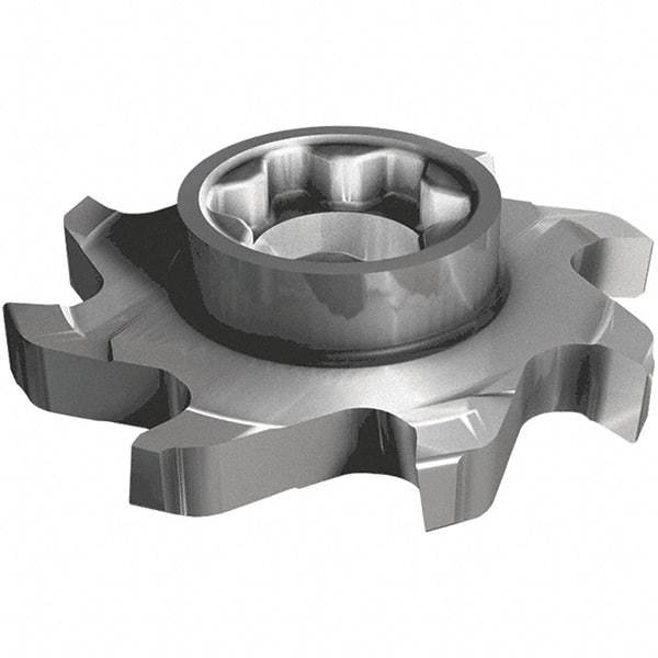 Iscar - SD D Grade IC908 Carbide T-Slot Milling Tip Insert - TiAlN Finish, 1-1/2" Cutting Diam, 0.016" Cnr Rad - Eagle Tool & Supply