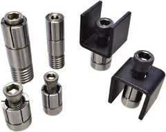 Mitee-Bite - 0.625 to 0.03" Expansion Diam, 2,500 Lb Holding Force, 5/16-18 Mounting Screw, Stainless Steel ID Expansion Clamp - 5/8" Flange Diam, 5/8" Flange Thickness, 5/8" Mount Hole Diam, 1 Mount Hole, 3/4" Overall Height - Eagle Tool & Supply