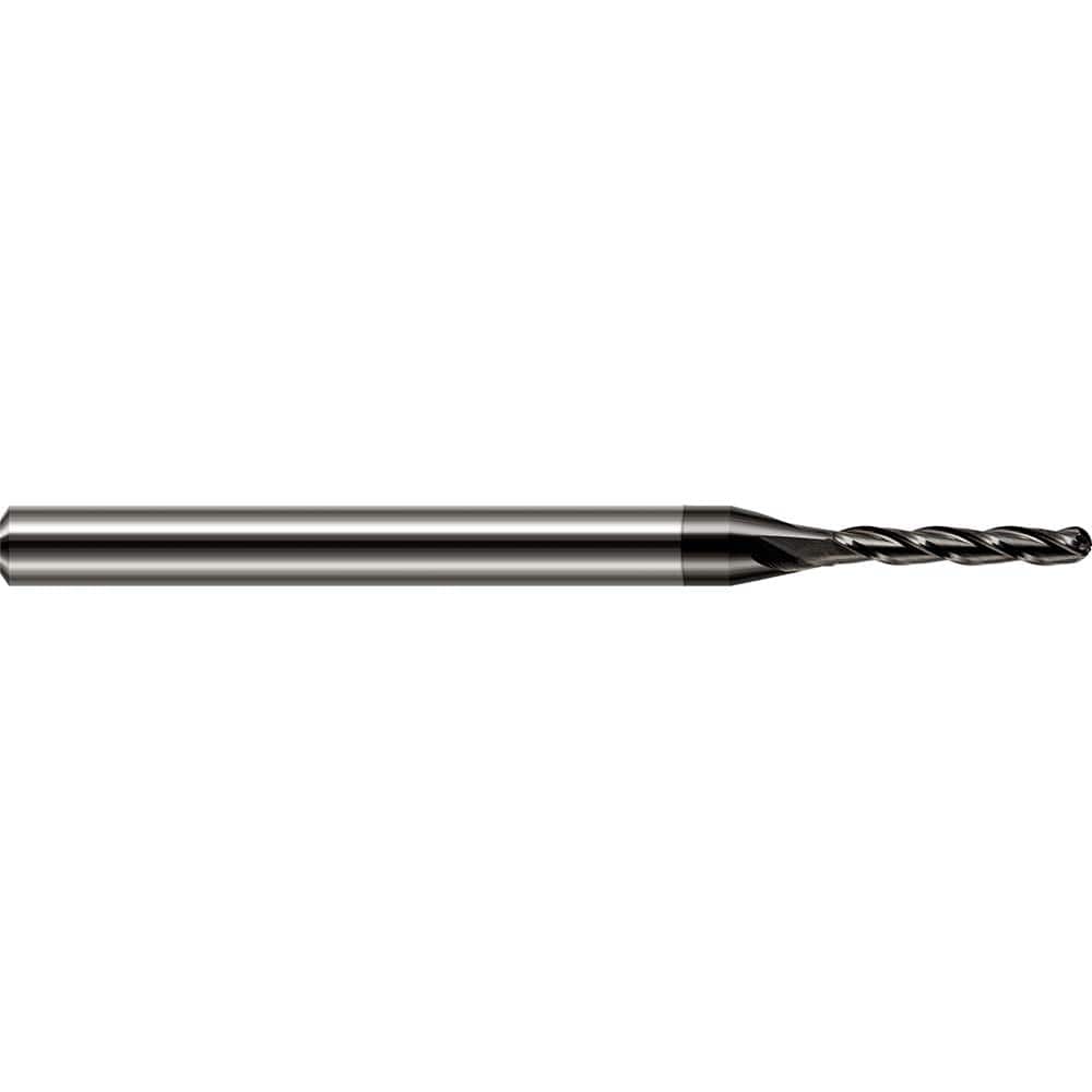 Harvey Tool - 1/16", 1/4" LOC, 1/8" Shank Diam, 3 Flute Solid Carbide Ball End Mill - Exact Industrial Supply