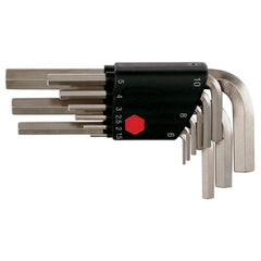 1.5-10.0 9PC HEX L-KEY SHORT ARM MET - Eagle Tool & Supply