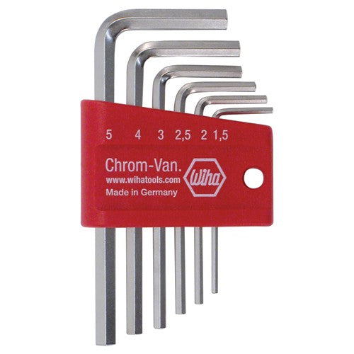 6PC SET MM HEX L-KEY SHORT ARM NICKE - Eagle Tool & Supply