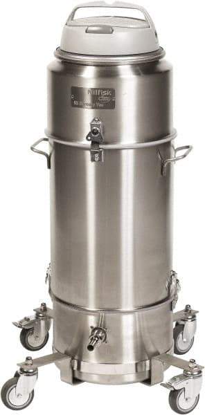 Nilfisk - 3.25 Gal, Stainless Steel Tank, Wet, Mercury Vacuum Cleaner - 10 Amps - Eagle Tool & Supply