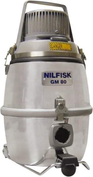 Nilfisk - 3.24 Gal, Aluminum Tank, Dry, Clean Room Vacuum Cleaner - 1.5 hp, 10 Amps - Eagle Tool & Supply