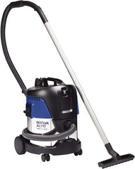 Nilfisk - 5 Gal Stainless Steel Tank, Electric Powered Wet/Dry Vacuum - 1.34 Peak hp, 120 Volt, 8.3 Amps, 11-1/2' Hose Fitting, Washable Wet/Dry, Accessories Included - Eagle Tool & Supply