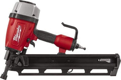 Milwaukee Tool - 3-1/2" Nail Length, 2-1/2 to 3.8mm Nail Diam, 0.15 Gauge Framing Air Nailer - Eagle Tool & Supply