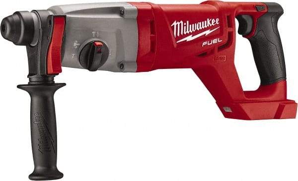 Milwaukee Tool - 18 Volt 1" SDS Plus Chuck Cordless Rotary Hammer - 0 to 4,400 BPM, 0 to 1,500 RPM, Reversible - Eagle Tool & Supply