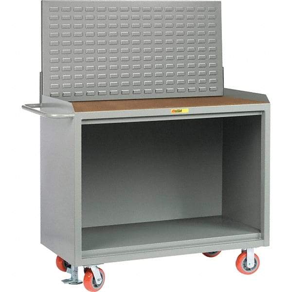 Little Giant - 3,600 Lb Capacity Mobile Service Bench - 53" Wide x 24" Deep x 43" High, Steel, Gray - Eagle Tool & Supply