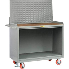 Little Giant - 3,600 Lb Capacity Mobile Service Bench - 41" Wide x 24" Deep x 43" High, Steel, Gray - Eagle Tool & Supply