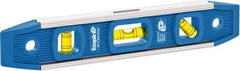 Empire Level - Magnetic 9" Long 3 Vial Torpedo Level - Aluminum, Blue, 1 Plumb, 1 Level & 1 45° Vials - Eagle Tool & Supply