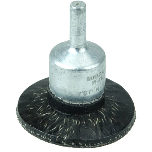 1-3/4″ Polyflex Encapsulated Circular Flared Crimped Wire End Brush, .020″ Steel Fill - Eagle Tool & Supply