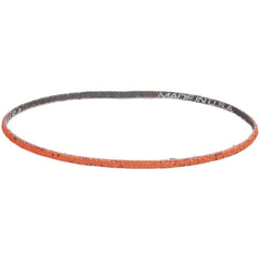 Abrasive Belt: 1/4″ Width, 80 Grit, Ceramic Coated, Y Weighted