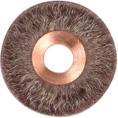 2″ Polyflex Encapsulated Small Diameter Crimped Wire Wheel, .0104″ Steel Fill, 1/2″ Arbor Hole - Eagle Tool & Supply