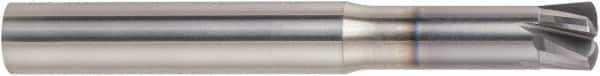 Niagara Cutter - 3/8", 5 Flute, Single End, Solid Carbide, 0.0432" Corner Radius End Mill - 3" OAL, 0° Helix, 0.46mm LOC, 1-1/8" Extended Reach - Eagle Tool & Supply