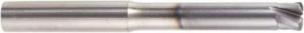 Niagara Cutter - 3/8", 4 Flute, Single End, Solid Carbide, 0.0432" Corner Radius End Mill - 3-1/2" OAL, 0° Helix, 0.46mm LOC, 1-7/8" Extended Reach - Eagle Tool & Supply