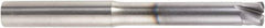 Niagara Cutter - 3/8", 4 Flute, Single End, Solid Carbide, 0.0432" Corner Radius End Mill - 3" OAL, 0° Helix, 0.46mm LOC, 1-1/8" Extended Reach - Eagle Tool & Supply