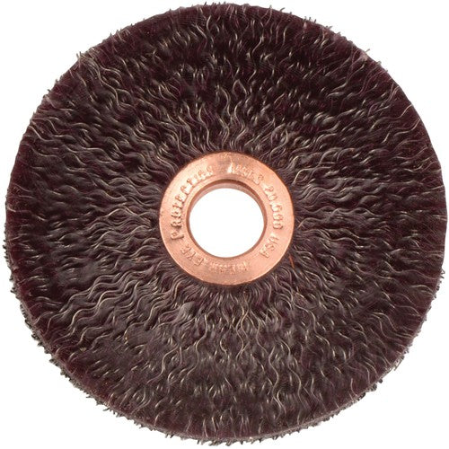 3″ Polyflex Encapsulated Small Diameter Crimped Wire Wheel, .0118″ Steel Fill, 1/2″ Arbor Hole - Eagle Tool & Supply