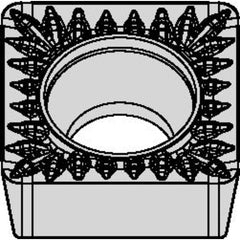 SCMT 431 Single-sided|T WP25CT, 1/64″ Corner Radius, 3/16″ Thick, 1/2″ Inscribed Circle, TiN, Square, Turning Indexable Insert - Eagle Tool & Supply