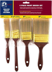Premier Paint Roller - 1, 1-1/2, 2 & 3" Flat Polyester General Purpose Paint Brush Set - 2, 2-1/4, 2-3/4 & 2-7/8" Bristle Length, 4, 5, 6 & 6-1/2" Plastic Beavertail Handle - Eagle Tool & Supply