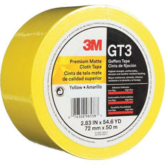 3M - 50m x 72mm x 11 mil Yellow Cotton Cloth Gaffers Tape - Eagle Tool & Supply