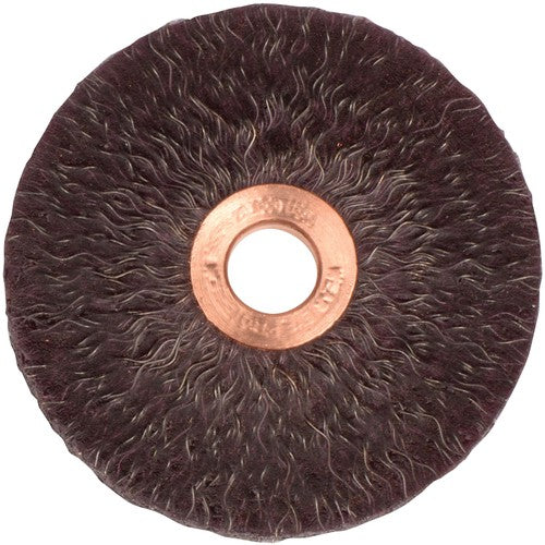 3″ Polyflex Encapsulated Small Diameter Crimped Wire Wheel, .014″ Steel Fill, 1/2″ Arbor Hole - Eagle Tool & Supply