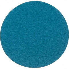 Superior Abrasives - 12" Diam, 36 Grit Zirconia Alumina Adhesive PSA Disc - Very Coarse, Green, Cloth Backing, Flexible - Eagle Tool & Supply