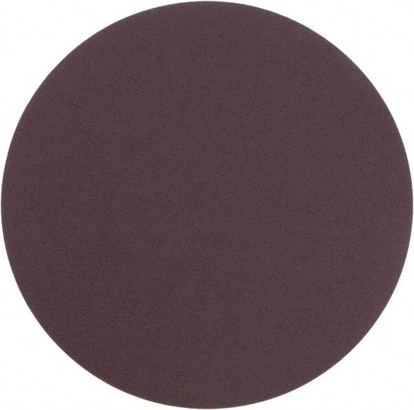 Superior Abrasives - 12" Diam, 80 Grit Aluminum Oxide Adhesive PSA Disc - Medium Grade, Brown, Cloth Backing, Flexible - Eagle Tool & Supply