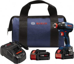 Bosch - 18 Volt, 1/4" Drive, 1,650 In/Lb Torque, Cordless Impact Driver - 2800 RPM, 2 Lithium-Ion Batteries Included - Eagle Tool & Supply