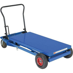 Vestil - 1,000 Lb Capacity Hydraulic Scissor Lift - 13" to 46" Lift Height, 48" Platform Length x 24" Platform Width - Eagle Tool & Supply