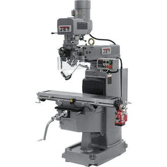 Jet - 10" Table Width x 50" Table Length, Electronic Variable Speed Control, 3 Phase Knee Milling Machine - 3 hp - Eagle Tool & Supply