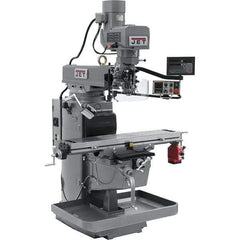 Jet - 10" Table Width x 50" Table Length, Electronic Variable Speed Control, 3 Phase Knee Milling Machine - 3 hp - Eagle Tool & Supply