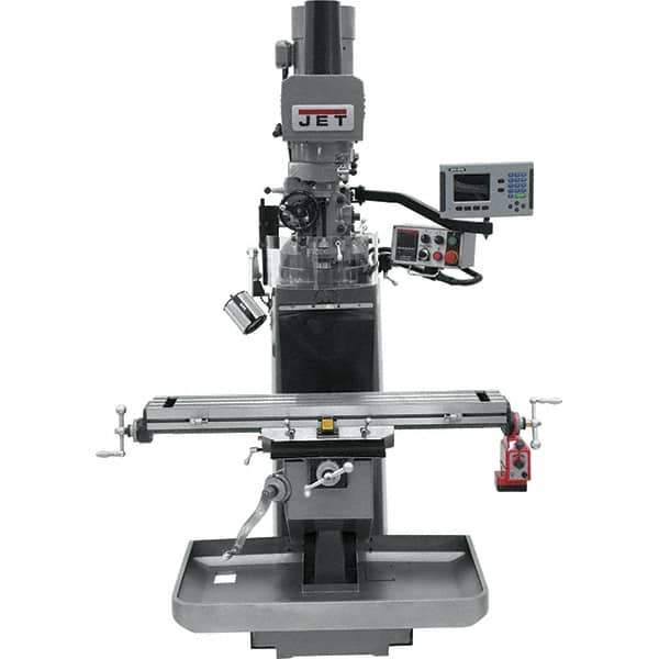 Jet - 9" Table Width x 49" Table Length, Electronic Variable Speed Control, 3 Phase Knee Milling Machine - 3 hp - Eagle Tool & Supply