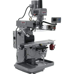 Jet - 10" Table Width x 50" Table Length, Electronic Variable Speed Control, 3 Phase Knee Milling Machine - 3 hp - Eagle Tool & Supply