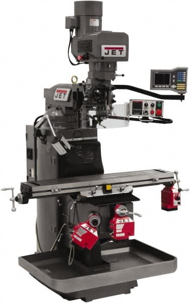 Jet - 9 x 49" 3 hp 230V Electronic Variable Speed Control 3 Phase Knee Milling Machine - Eagle Tool & Supply