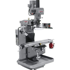 Jet - 9" Table Width x 49" Table Length, Electronic Variable Speed Control, 3 Phase Knee Milling Machine - 3 hp - Eagle Tool & Supply