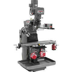 Jet - 9" Table Width x 49" Table Length, Electronic Variable Speed Control, 3 Phase Knee Milling Machine - 3 hp - Eagle Tool & Supply