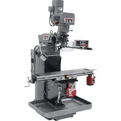 Jet - 9" Table Width x 49" Table Length, Electronic Variable Speed Control, 3 Phase Knee Milling Machine - 3 hp - Eagle Tool & Supply