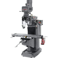 Jet - 9" Table Width x 49" Table Length, Electronic Variable Speed Control, 3 Phase Knee Milling Machine - 3 hp - Eagle Tool & Supply