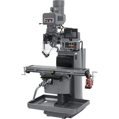 Jet - 10" Table Width x 50" Table Length, Electronic Variable Speed Control, 3 Phase Knee Milling Machine - 3 hp - Eagle Tool & Supply