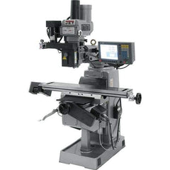 Jet - 9" Table Width x 49" Table Length, Electronic Variable Speed Control, 3 Phase Knee Milling Machine - R8 Spindle Taper, 3 hp - Eagle Tool & Supply