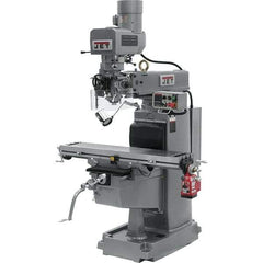 Jet - 10" Table Width x 50" Table Length, Electronic Variable Speed Control, 3 Phase Knee Milling Machine - 3 hp - Eagle Tool & Supply