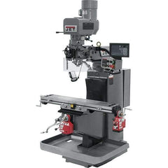 Jet - 9" Table Width x 49" Table Length, Electronic Variable Speed Control, 3 Phase Knee Milling Machine - 3 hp - Eagle Tool & Supply