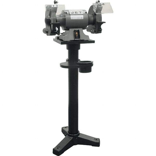 Jet - 10" Wheel Diam x 1" Wheel Width, 1-1/2 hp Bench Grinder - 1 Phase, 1,720 Max RPM, 115 Volts - Eagle Tool & Supply