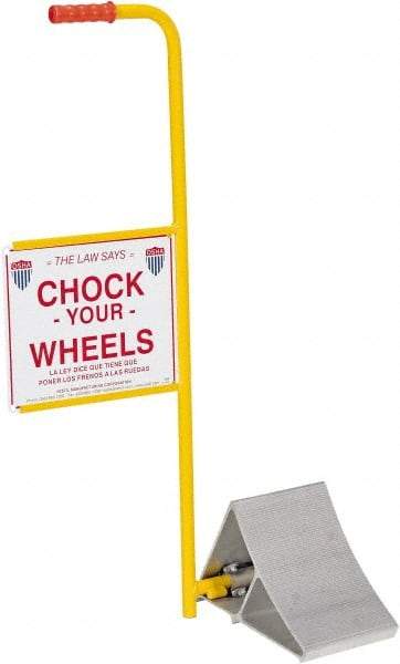 Vestil - 21-3/16" Wide x 37-9/16" High x 11-7/8" Deep, Aluminum Wheel Chock - Eagle Tool & Supply