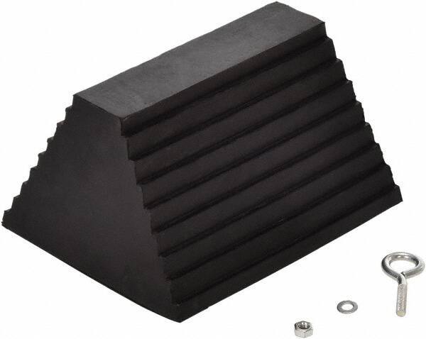 Vestil - 9-1/4" Wide x 6" High x 8" Deep, Rubber Wheel Chock - Eagle Tool & Supply