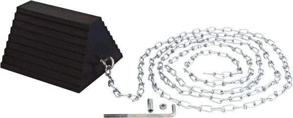 Vestil - 9-1/4" Wide x 6" High x 8" Deep, Rubber Wheel Chock - Eagle Tool & Supply
