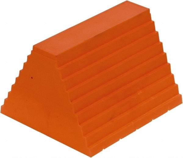Vestil - 9-1/2" Wide x 8" High x 6" Deep, Urethane Wheel Chock - Eagle Tool & Supply