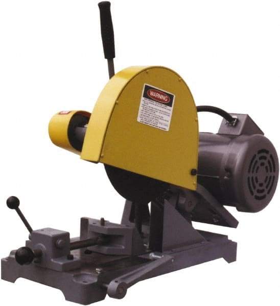 Kalamazoo - 10" Blade Diam, 5/8" Arbor Hole, Straight Chop & Cutoff Saw - 3,450 RPM, 3 hp, 220/440 Volts, 1 or 3 Phase - Eagle Tool & Supply