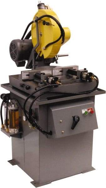 Kalamazoo - 14" Blade Diam, 1" Arbor Hole, Miter Chop & Cutoff Saw - 4,400 RPM, 5 hp, 230/440 Volts, 1 or 3 Phase - Eagle Tool & Supply