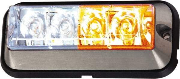 Buyers Products - Variable Flash Rate, Surface Mount Emergency Strobe Light Assembly - Powered by 12 to 24 Volts, Amber & Clear - Eagle Tool & Supply